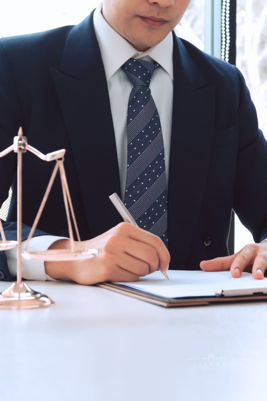 Partner Lawyers or Attorneys Discussing a Contract Agreement.