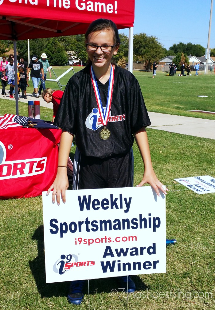 winning the weekly sportsmanship award