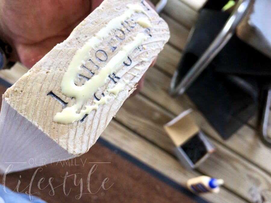 wood glue - DIY coffee table