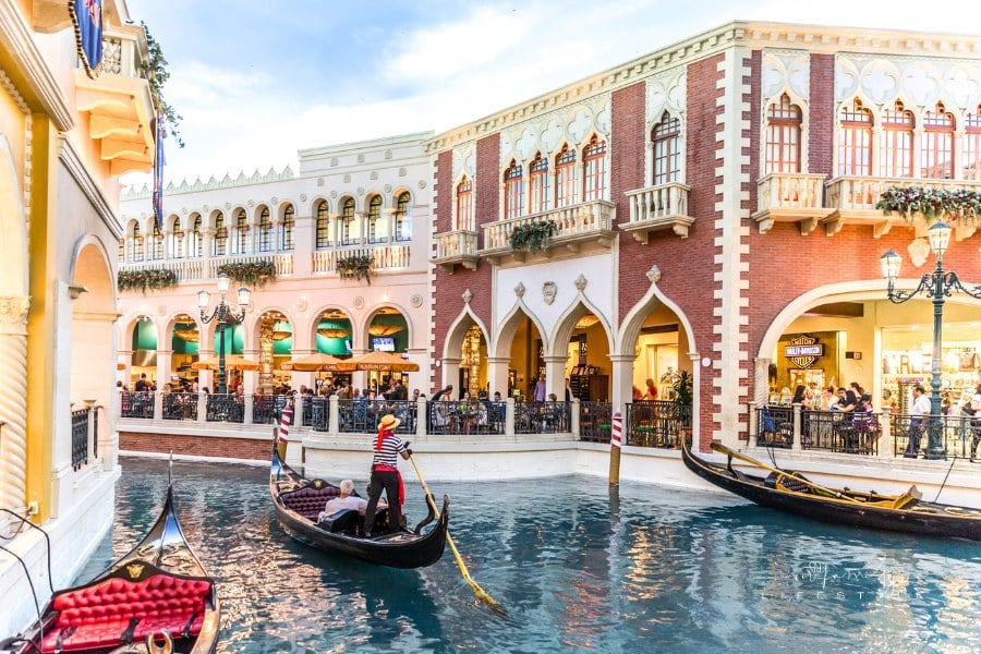 Venetian Hotel in Las Vegas gondola rides