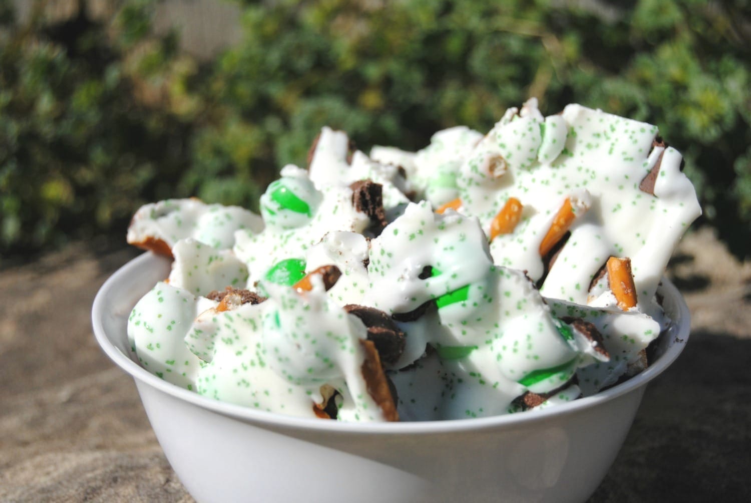 Mint Grasshopper Candy Bark 