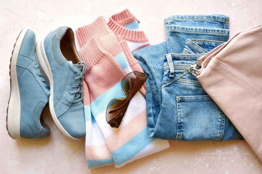 Set of women's spring, summer or autumn clothes