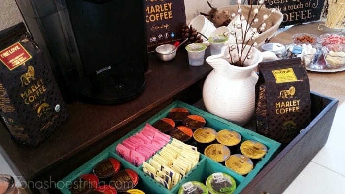coffee sampling party with Marley Coffee