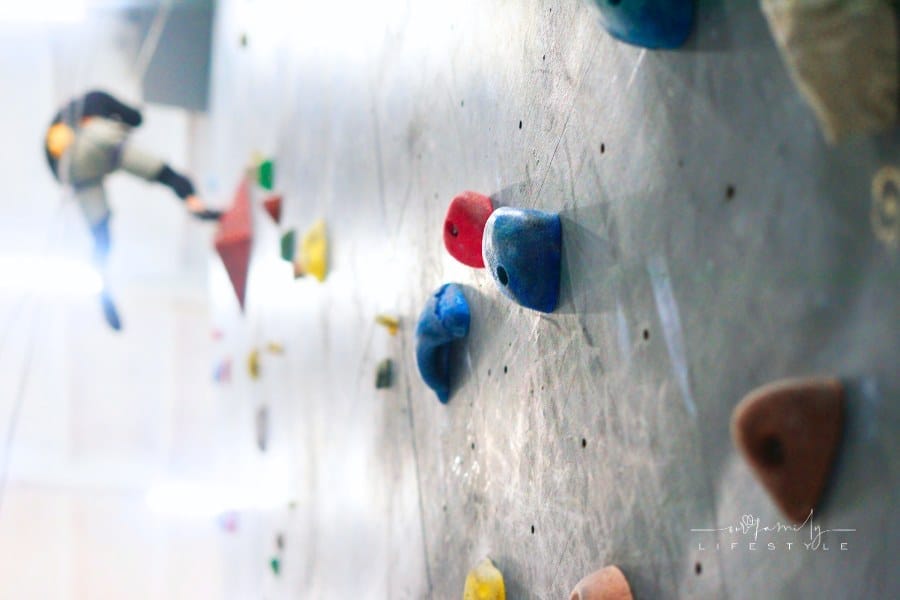 rocks on climbing wall