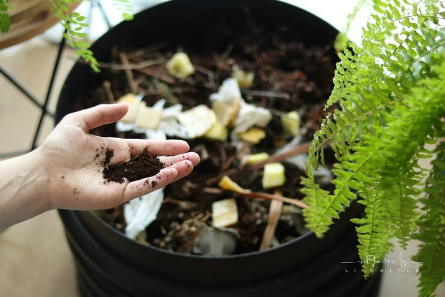 Hand over Indoor wormery compost bin