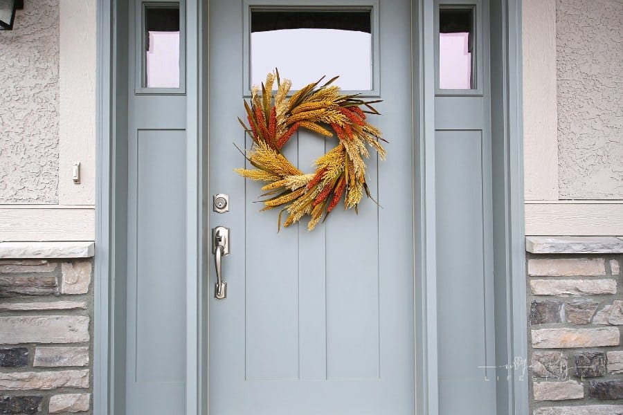 Beautiful Front Door Autumn Wreath