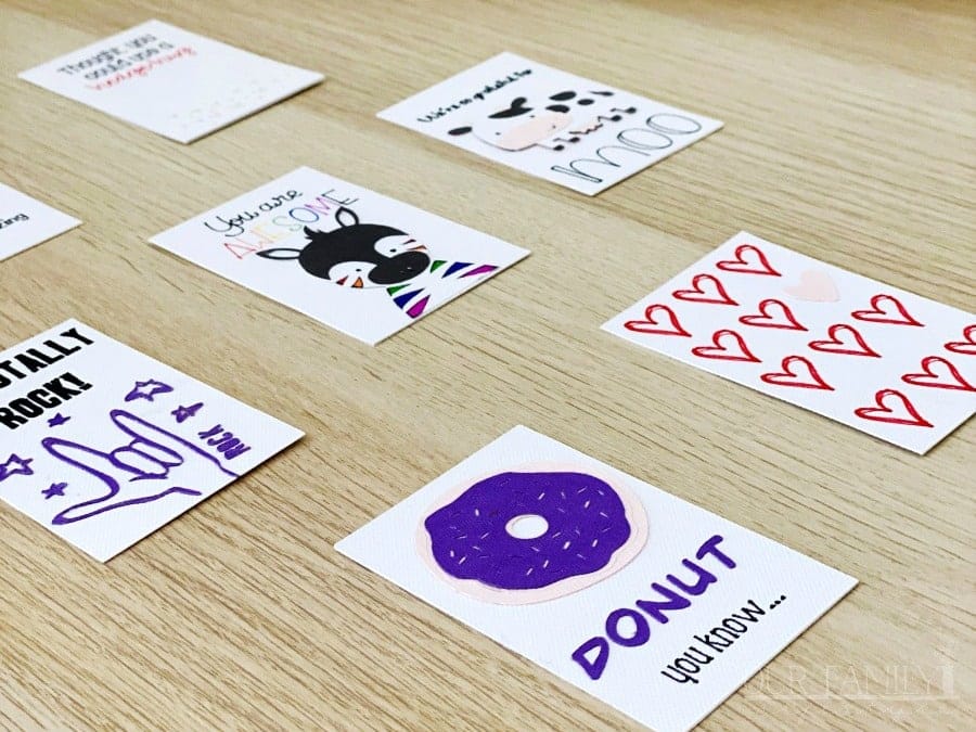 handmade Cricut Valentines for kids