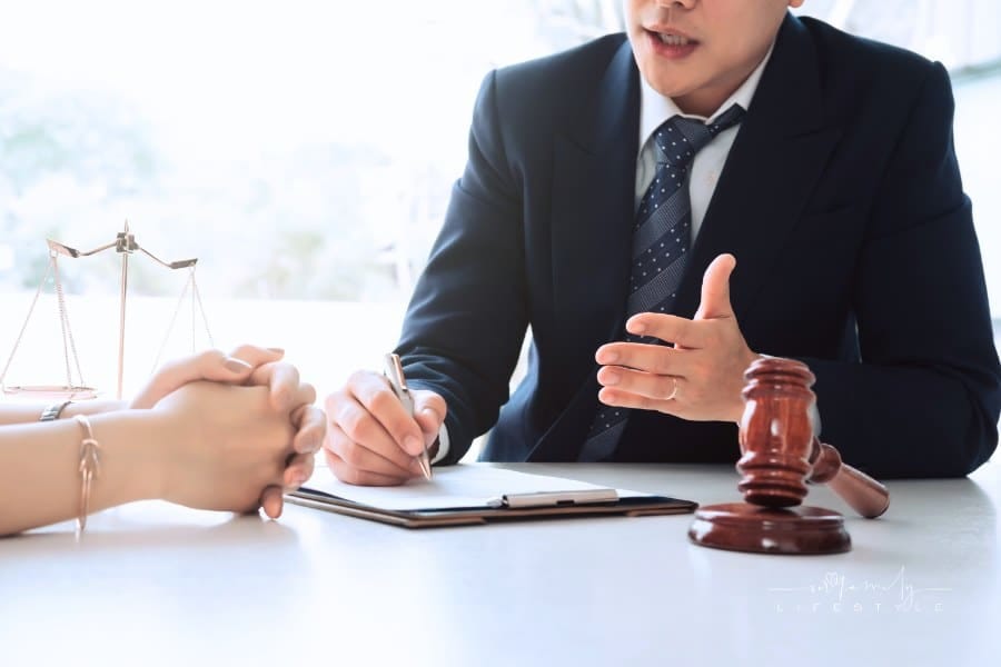 Close Up of Lawyer Meeting with Client