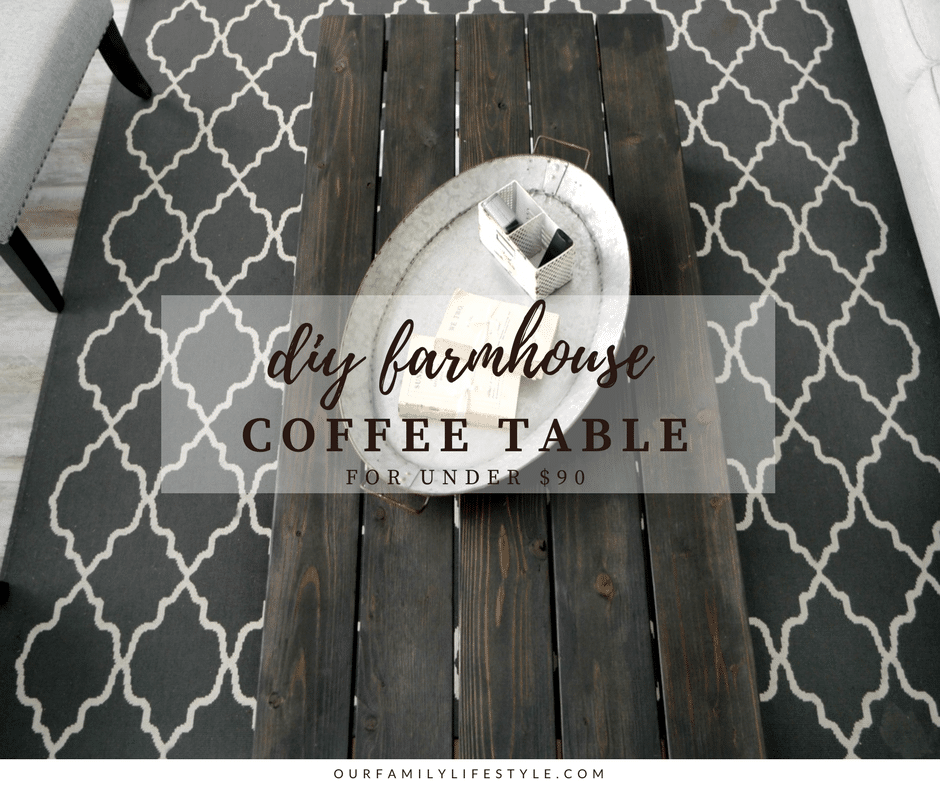 DIY X-Frame Farmhouse Coffee Table For Under $90